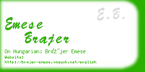 emese brajer business card